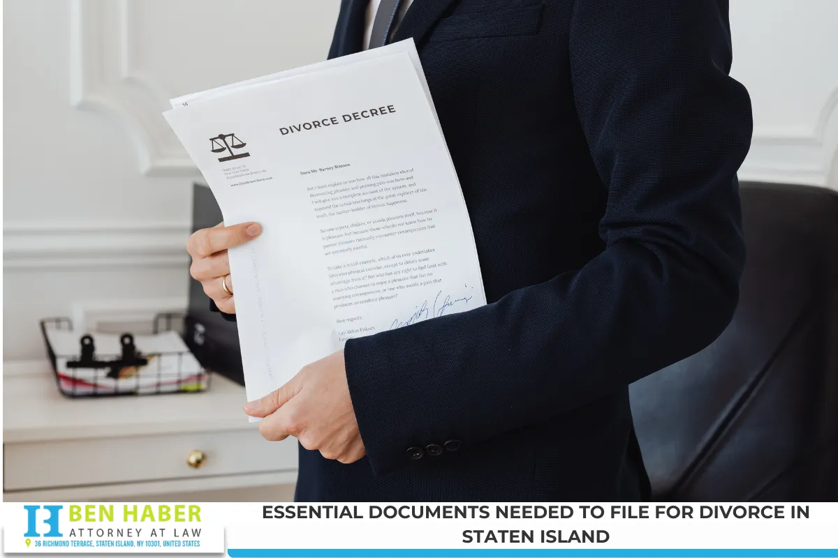 Essential Documents Needed to File for Divorce in Staten Island