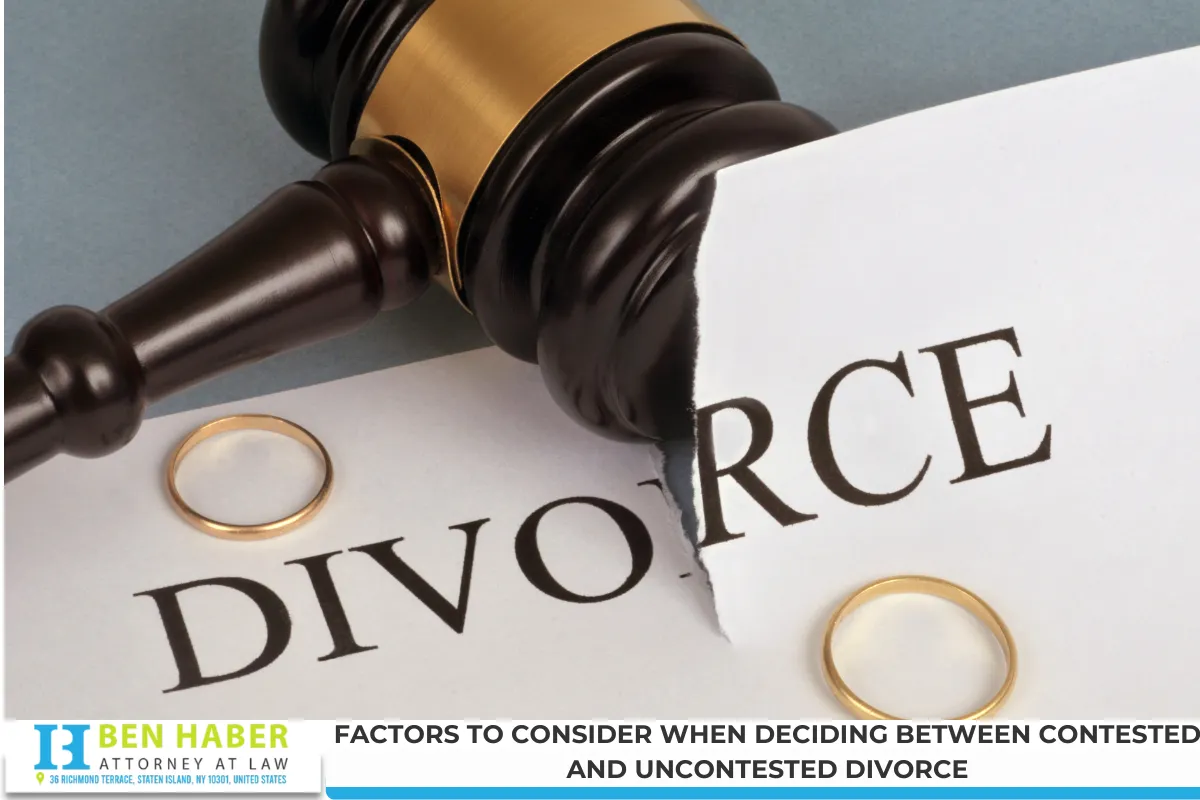 Factors to Consider When Deciding Between Contested and Uncontested Divorce