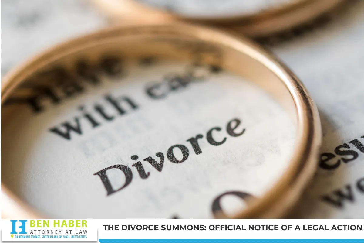 The Divorce Summons: Official Notice of a Legal Action