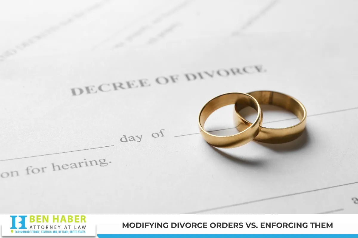 Modifying Divorce Orders vs. Enforcing Them